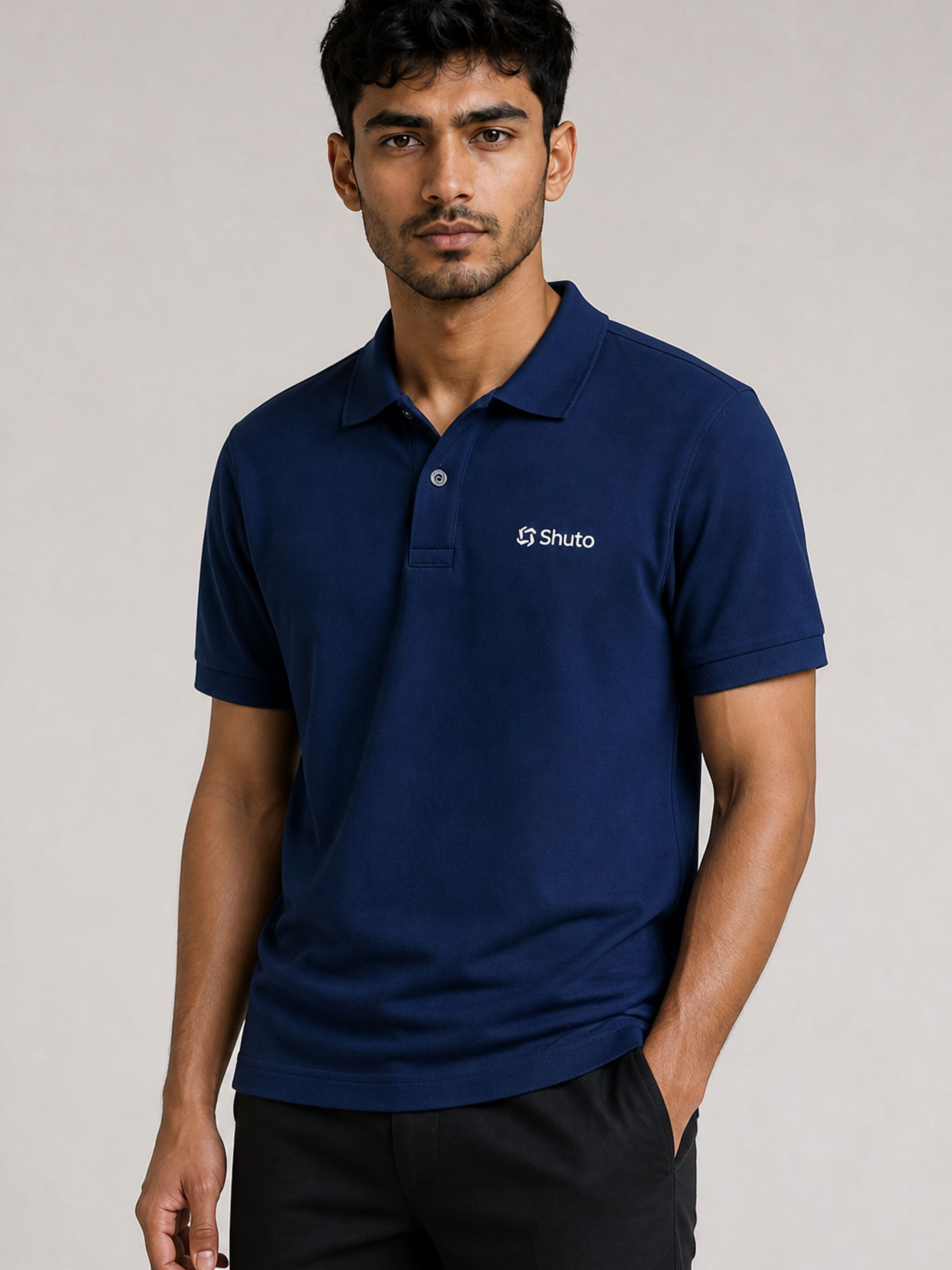 Marine/Navy Blue Polo T-Shirt