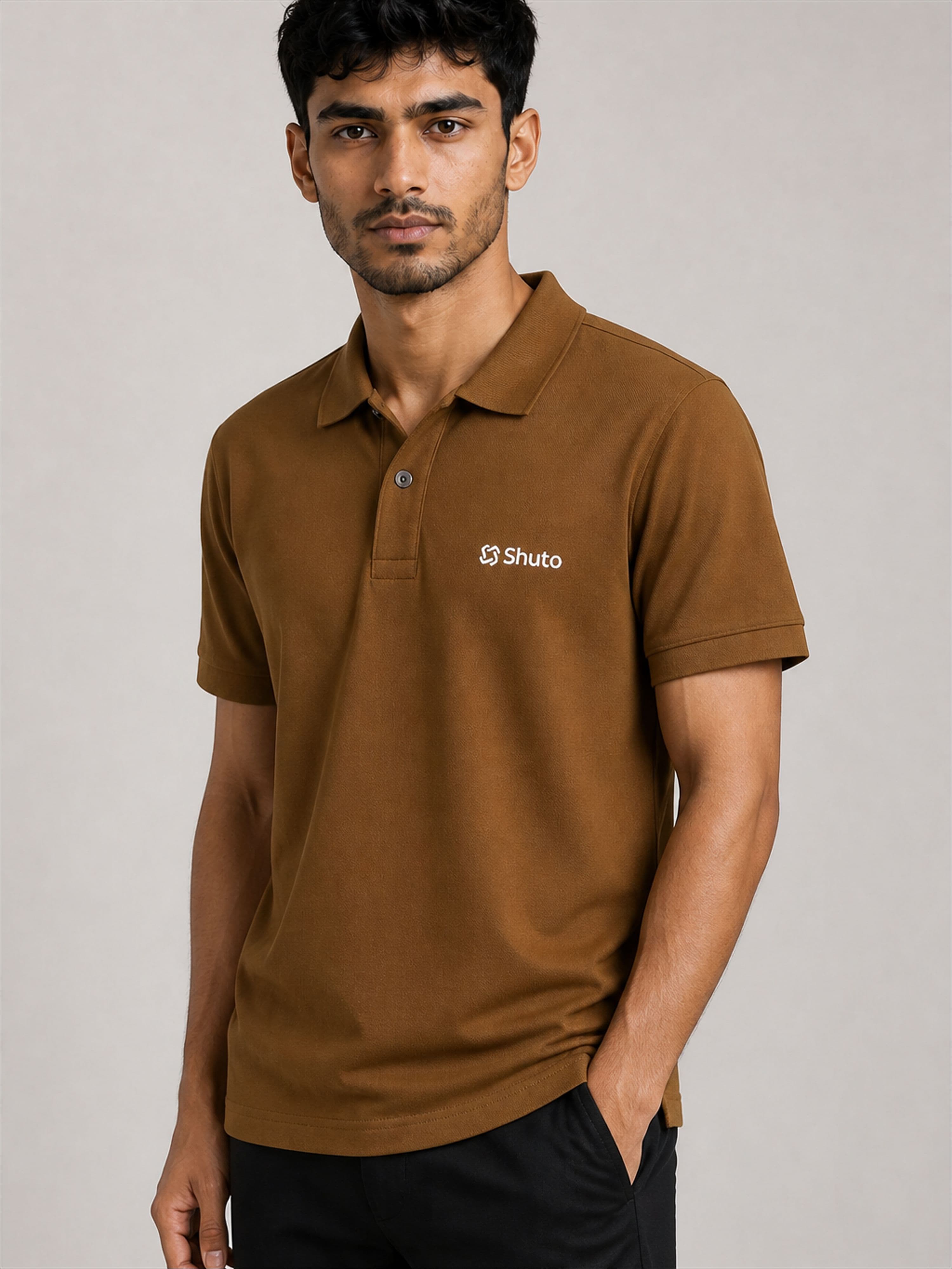 Dark Brown Polo T-shirt