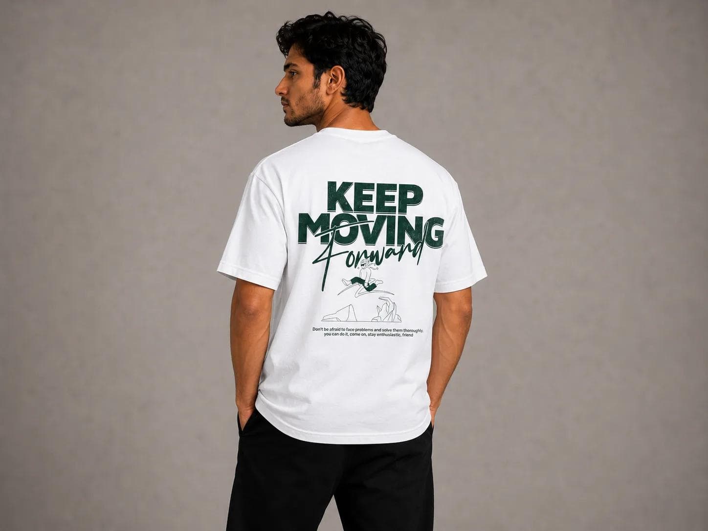 Regular Pure White Special Print T-Shirt