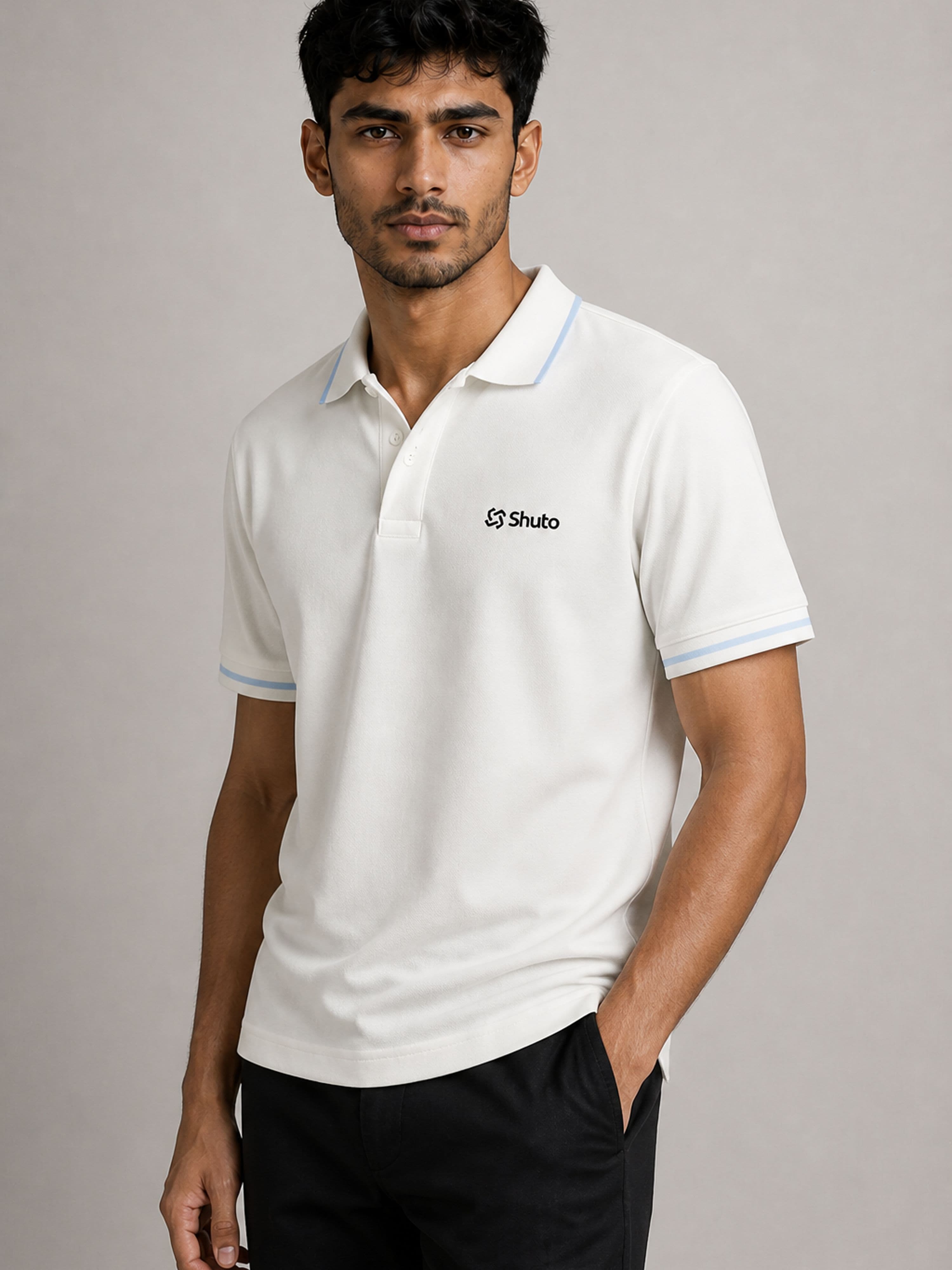 Premium Off-White Polo T-Shirt