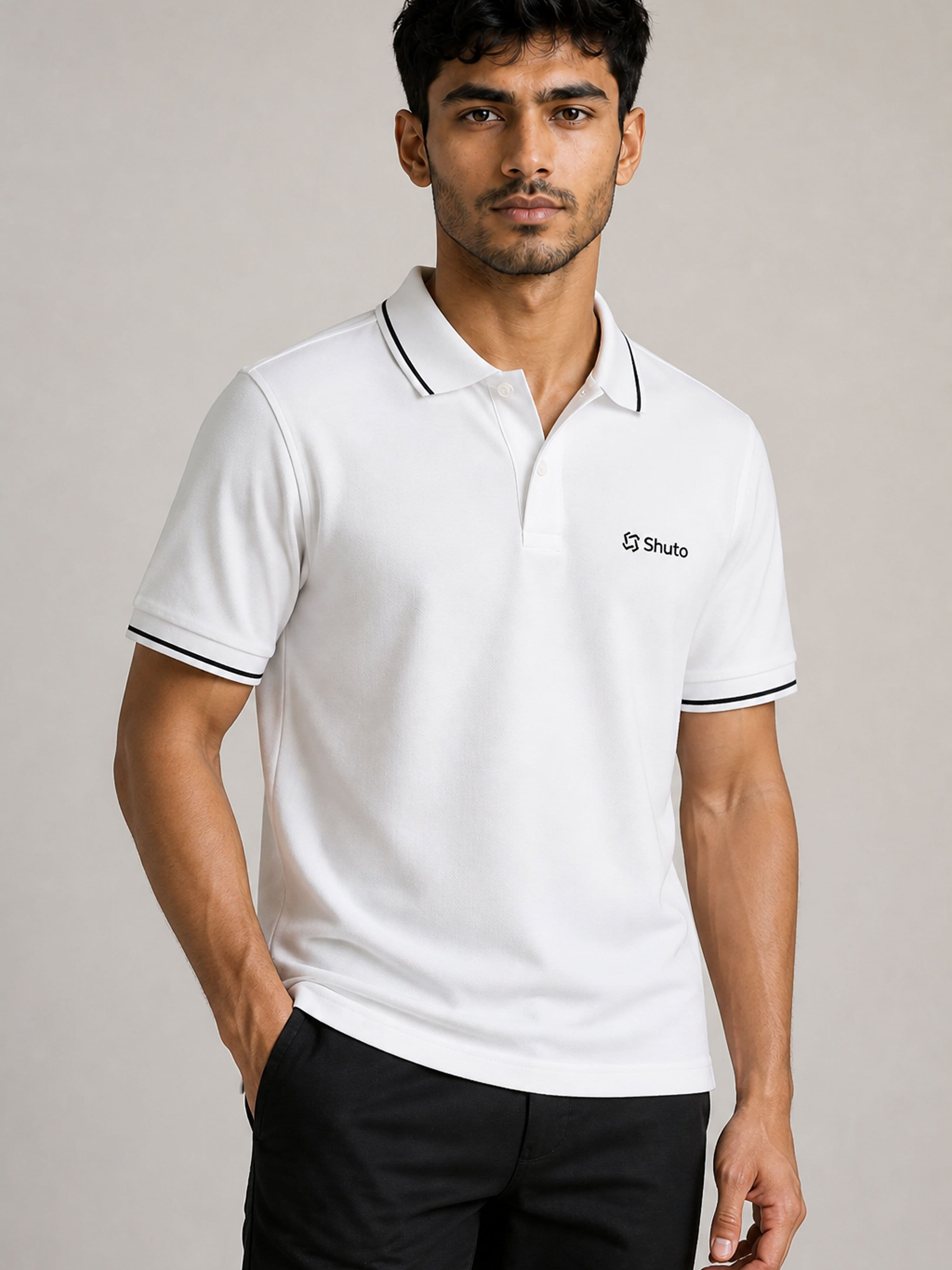 True White Polo T-Shirt